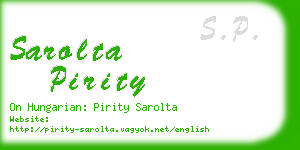 sarolta pirity business card